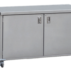 Thumbnail image #1 for Steril-Sil Company ENC60-FLAT Stainless Steel Enclosed Mobile Counter with Flat Work Top, 59.5"W x 24.75"D x 32"H