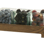 Thumbnail image #1 for Cal-Mil Melrose 27016-3-136 Wood Jar Display, Chocolate Brown, 13 x 5.25 x 5.5 in
