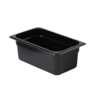 Thumbnail image #1 for Thunder Group PLPA8144BK 1/4 Size Black Polycarbonate Food Pan, 4" Deep Case of 36