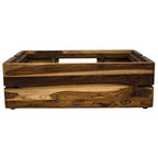 Thumbnail image #1 for Steelite International Haber DWFB20127WDT Rectangular Wood Buffet Riser, Brown, 23"W x 15"D x 7.25"H