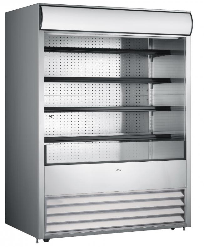 Product image #5 for Omcan 72-Inch Open Refrigerated Floor Display Case, 37 Cu. Ft., Self-Contained, 220V