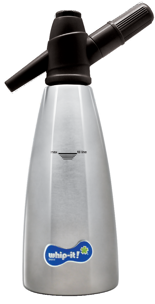 Product image #4 for Whip-It! 1 Liter Stainless Steel Soda Siphon with Black Head