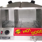 Thumbnail image #2 for Admiral Craft HDS-1300W/100 Countertop Side-by-Side Hot Dog & Bun Steamer, 100 Hot Dogs, 36-48 Buns