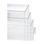 Thumbnail image #1 for Cal-Mil Classic 238 Clear Acrylic Stair-Step Display Riser Set, Nestable, 4-Piece