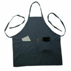 Thumbnail image #1 for Libertyware TXTBA-GY Gray Cotton/Poly Twill Bib Apron, 28-1/2" x 27", 3 Pockets Case of 144