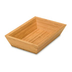 Thumbnail image #1 for Steelite Delfin, Supermarket DFBK96BA1 Rectangular Bamboo Basket, 9"W x 6"D x 2"H