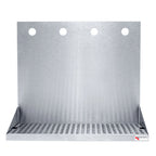 Thumbnail image #1 for Micro Matic USA DP-322LD-4-P Wall-Mount Stainless Steel Drip Tray, 16"W x 6-3/8"D x 14"H, 4 Holes
