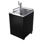 Thumbnail image #1 for Asber ADDC 23 Direct Draw Beer Cooler, One-Section, Single Tap, 1-Keg Capacity, Black Exterior, Stainless Steel Top