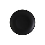 Thumbnail image #1 for Tuxton China Zion VBA-080 8-Inch Round Coupe-Rim Porcelain Plate, Matte Black Case of 2 Dozen