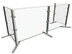 Thumbnail image #2 for Hatco Flav-R-Shield EP6-60 Single-Sided Portable 2-Bay Tempered Glass Sneeze Guard