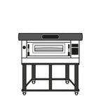 Thumbnail image #1 for Moretti Forni AMALFI AMA0B01S Electric Deck Pizza Oven with Stand, 38" x 29" Deck, 840°F Maximum Temperature