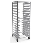 Thumbnail image #1 for Lockwood Manufacturing RR69-UA14 Full-Height Aluminum Pan Rack, Open Sides, 14-Pair Adjustable Universal Slides