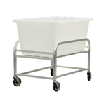 Thumbnail image #1 for New Age 99274 9-Bushel Aluminum Bulk Cart with 5" Stem Casters, 27-1/2"W x 25"H x 38-1/4"D