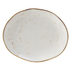 Thumbnail image #1 for Tuxton China Artisan Geode GGA-023 Porcelain Free-Form Platter, 13-1/4" x 11", Agave 1 Dozen