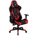 Thumbnail image #1 for Flash Furniture CH-187230-1-RED-GG High-Back Gaming Chair with Bonded Leather Upholstery, Casters, and Adjustable Arms