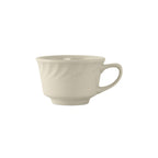 Thumbnail image #1 for Tuxton China Meridian MEF-080 Ceramic Coffee Cup, 8 oz, Short, Embossed, American White/Eggshell Case of 3 Dozen