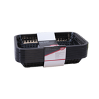 Thumbnail image #1 for TableCraft Products Grande C1077BK Rectangular Black Plastic Fast Food Basket, 10-3/4 x 7-3/4 x 1-1/2 Case of 3