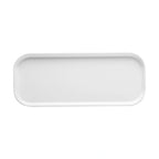 Thumbnail image #1 for CAC China Hudson XHDS-RT313-W Rectangular Melamine Platter, 12-1/4" x 5", Matte White, Straight-Side Long Case of 2 Dozen