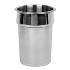 Thumbnail image #1 for Thunder Group SLIP003 Stainless Steel Bain Marie Inset Pan, 7 qt, 9-1/2" Diameter x 8-1/4"H, Mirror-Polished Exterior Case of 24