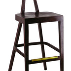 Thumbnail image #1 for G & A Commercial Seating Rivelli 9641-VS Stackable Barstool with Solid Wood Back, Veneer Seat, Walnut Finish