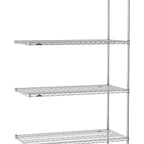 Thumbnail image #1 for Metro Super Erecta SE-1836C-74-A4 Wire Add-On Shelving Unit, Chrome, 36"W x 18"D x 74"H, 4 Shelves