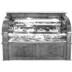 Thumbnail image #1 for RPI Industries Broadway SCGD36R 36" Full-Service Deli Case with Self-Contained Refrigeration, Curved Glass Front, 2 Stainless Steel Shelves