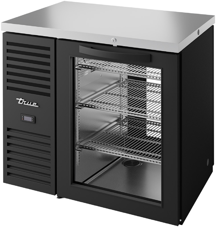 Product image #5 for True Premier Bar 36-Inch Pass-Thru One-Section Back Bar Cooler with 2 Locking Glass Doors and Stainless Steel Top