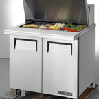 Thumbnail image #5 for True General Foodservice TSSU-36-15M-B-HC Mega-Top Refrigerated Sandwich/Salad Prep Table, 2 Solid Doors, 15 1/6-Size Pans