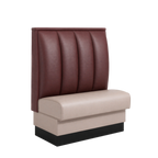 Thumbnail image #1 for ATSMFG ATS AT&S-ASD-W42-6CH GR8 William Deuce Booth, single, 30" long x 42" high, 6-channel back, removable sinuous spring seat with connecting