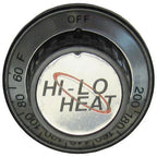 Thumbnail image #1 for AllPoints Foodservice Parts & Supplies 221067 Oven Thermostat Knob, 1-7/8 in OD, 60°–200°F, Black Plastic