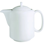Thumbnail image #1 for G.E.T. Corona, Actualite PA1101708006 Porcelain Coffee Pot, 16.5 oz., Small, with Lid Case of 6