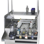 Thumbnail image #6 for Krowne Royal Series KRPT-42RP-10 42-Inch Pass-Thru Underbar Ice Bin/Cocktail Station with Right-Side Ice Bin, 10-Circuit Cold Plate, and Dual Sinks