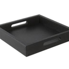 Thumbnail image #1 for Mikasa Hospitality (Lifetime Brands, Inc.) Select Concept BQ091B Handled Serving Tray, 11-Inch Square, Black Oak Case of 2