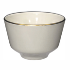 Thumbnail image #1 for International Tableware Florentine FL-4 Ceramic Bouillon Cup, 7-1/4 oz, Round, Gold Band Case of 3 Dozen