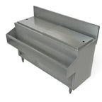 Thumbnail image #1 for Tarrison Products Ltd. TA-CMU60NCR Cocktail Mix Unit, Without Sink, with Cover, 60"W x 24"D, 7"H Backsplash, 10" Deep Insulated Ice Bin