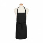 Thumbnail image #1 for Chef Revival NPBIABK Black Polyester Bib Apron, 26 x 31 Inches, No Pocket, Adjustable Neck Case of 24