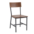 Thumbnail image #1 for G & A Commercial Seating Tyler 548 Wood Back and Seat Side Chair with Black Steel Frame