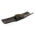 Thumbnail image #1 for Steelite International Kenny Mack KMK2109ES Rectangular Resin Serving Tray, Espresso, Curved Footed, 18" x 5" x 1-3/4"