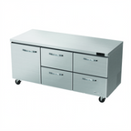 Thumbnail image #1 for Blue Air FSE LLC BLUR72-D4RM-HC Three-Section Undercounter Refrigerator, 72-3/8"W, Stainless Steel, Rear-Mounted Self-Contained, 4 Drawers & 1 Door