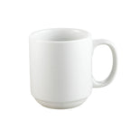 Thumbnail image #1 for CAC China PRM-12-P 12 oz Porcelain Stackable Coffee Mug Case of 3 Dozen