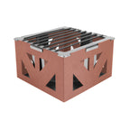 Thumbnail image #1 for Eastern Tabletop Lexus 1741CP Connecting Riser Stand, 8 x 8 x 5 in, Copper Finish, Heated or Cold Use