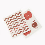 Thumbnail image #1 for Browne USA Foodservice Cuisipro 747952 Small Reusable All-Purpose Eco-Cloth, 20 x 17 cm, Red Zigzag/Apple Case of 6