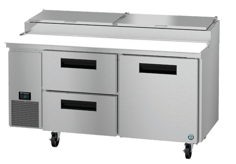 Product image #6 for Hoshizaki Steelheart 67-Inch Two-Section Pizza Prep Table with One Door and Two Drawers