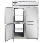 Thumbnail image #1 for Continental Refrigerator Designer Line D2RNSAPTHD Two-Section Pass-Through Reach-In Refrigerator, Half-Height Solid Stainless Steel Doors