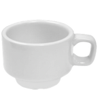 Thumbnail image #1 for Vertex China Barista B-50 3 oz Porcelain Coffee Cup with Handle, Stackable Case of 3 Dozen