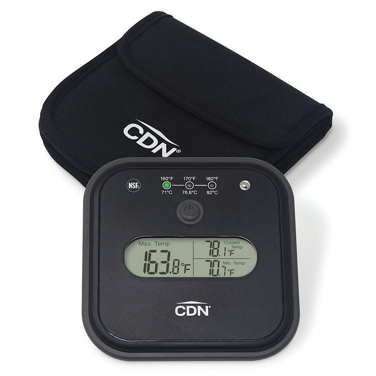 Product image #2 for CDN DW2 Digital Dishwasher Thermometer with Color LED Max-Temp Indicators, 32°F to 194°F