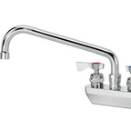 Thumbnail image #4 for Krowne Royal Series 14-410L Commercial Backsplash-Mount Faucet, 10-Inch Swing Spout, 4-Inch Centers, Ceramic Valves Case of 12