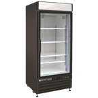 Thumbnail image #1 for Maxximum Maxx Cold MXM1-12RBHC 1-Section Glass Door Refrigerated Merchandiser, 12 cu. ft., Black, Bottom-Mounted Compressor