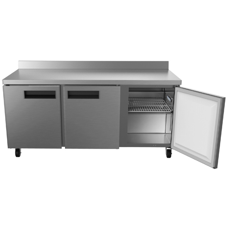 Product image #5 for KoolMore 71-1/2 Inch 3-Door Worktop Refrigerator with 3-1/2 Inch Backsplash, 16.9 Cu. Ft., Stainless Steel