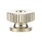 Thumbnail image #1 for AllPoints Foodservice Parts & Supplies 26585 Stainless Steel Thumb Nut with Ring Bezel, 6-32 Thread